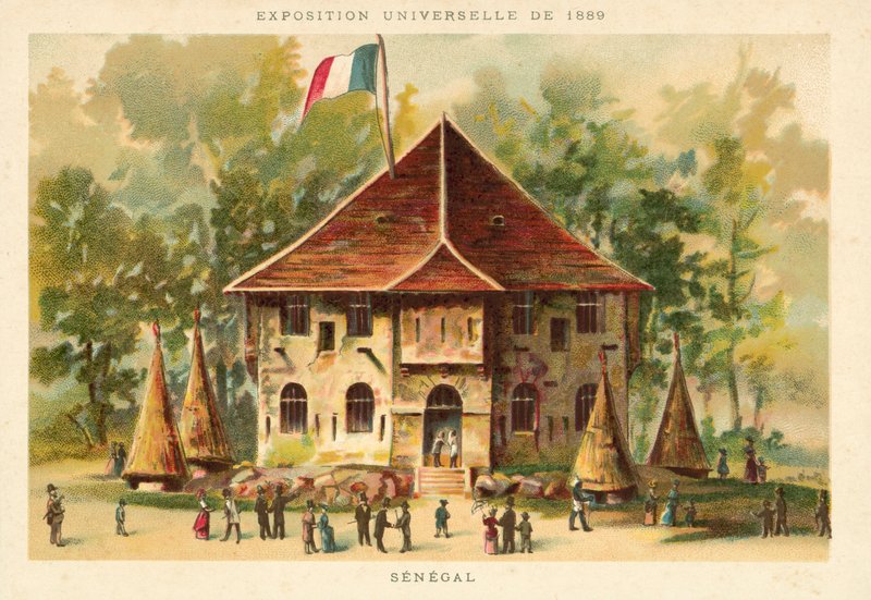 Pavillon von Senegal, Weltausstellung 1889, Paris von French School