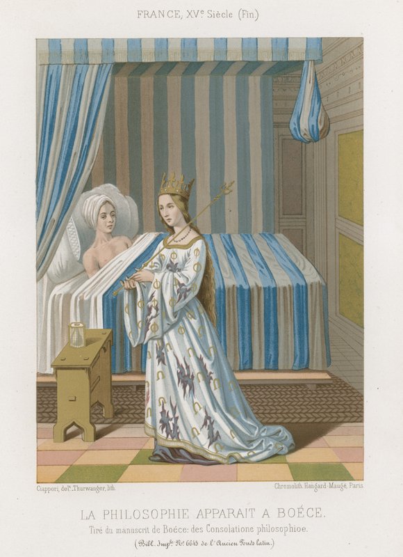 Philosophie erscheint Boethius von French School