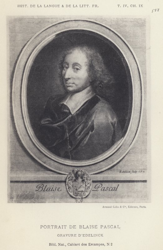 Portrait De Blaise Pascal von French School