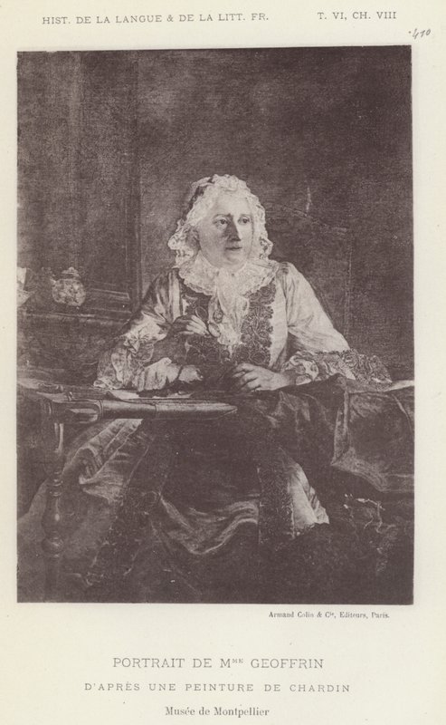 Portrait De Mme Geoffrin von French School