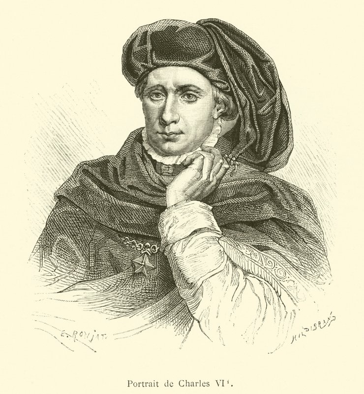 Porträt von Karl VI. von French School