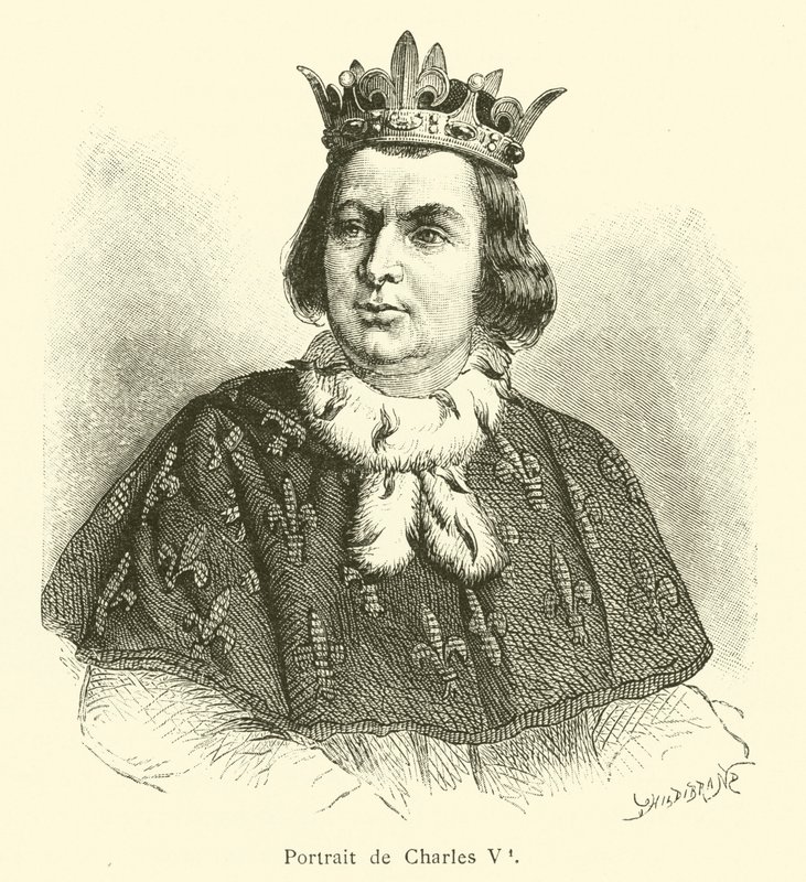Porträt von Karl V. (Stich) von French School