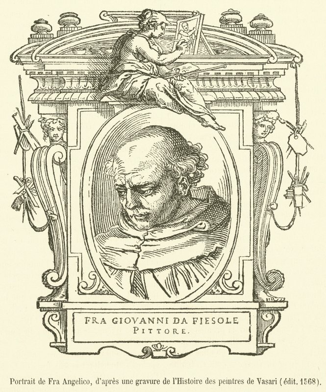 Porträt von Fra Angelico (Stich) von French School