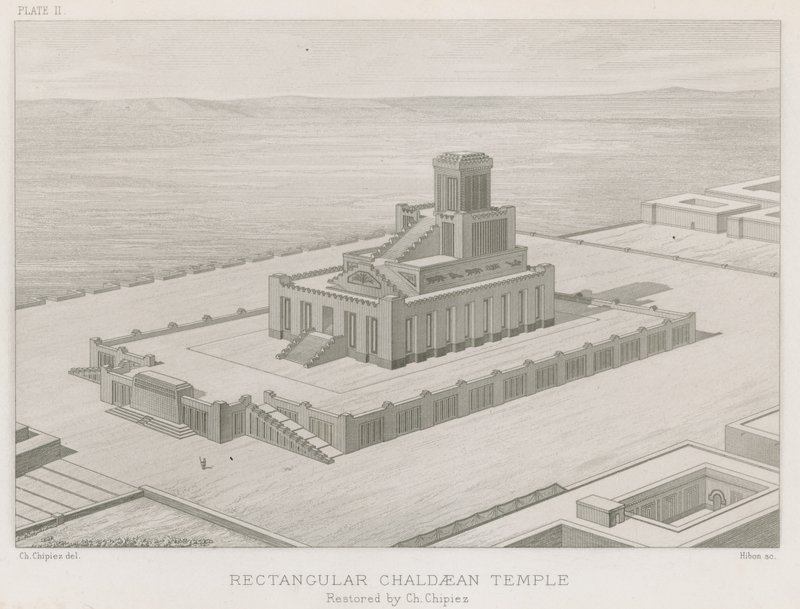 Rechteckiger chaldäischer Tempel von French School