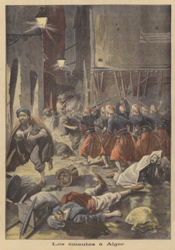 Unruhen in Algier von French School