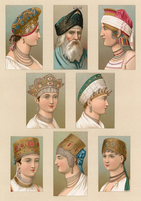 Russische Tracht von French School