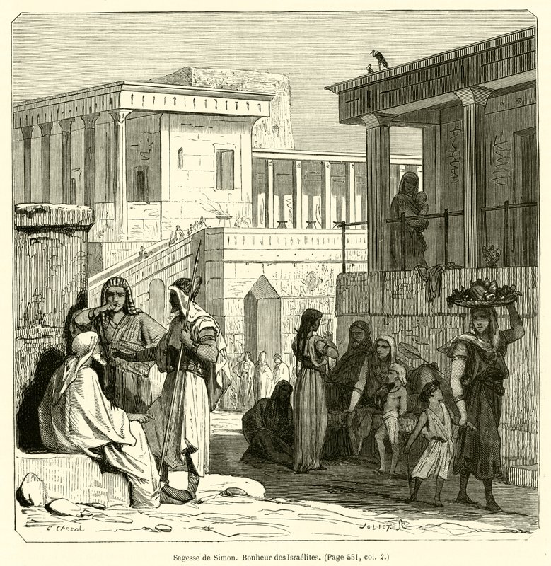 Weisheit Simons, Glück der Israeliten von French School