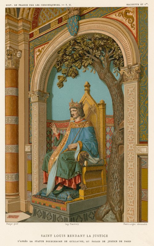 Heiliger Ludwig, der Gerechtigkeit übt von French School