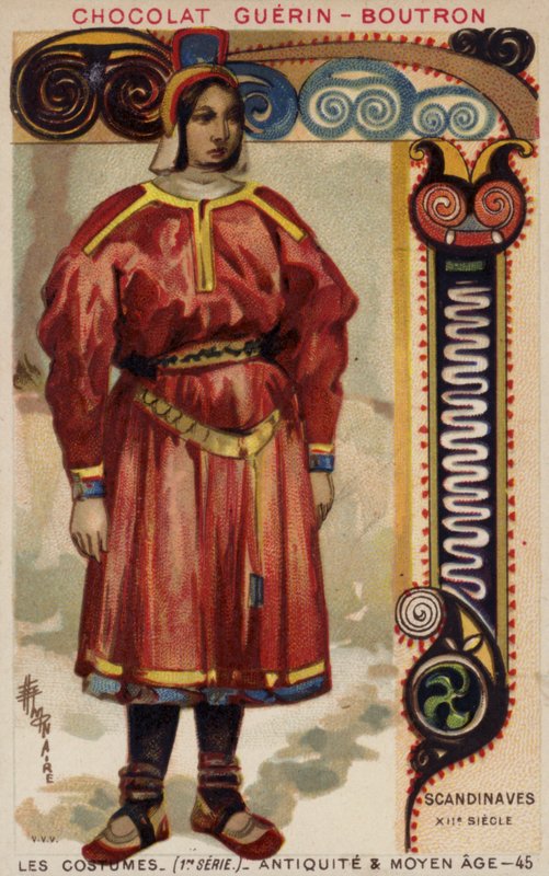 Skandinavisches Kostüm, 12. Jahrhundert von French School
