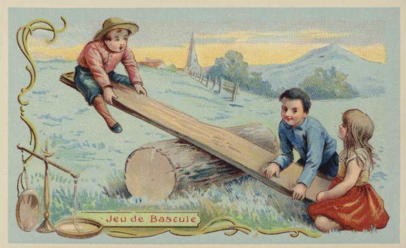 Wippe (Chromolithografie) von French School