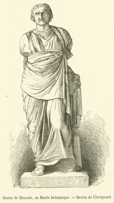 Statue von Mausolos, im Britischen Museum von French School