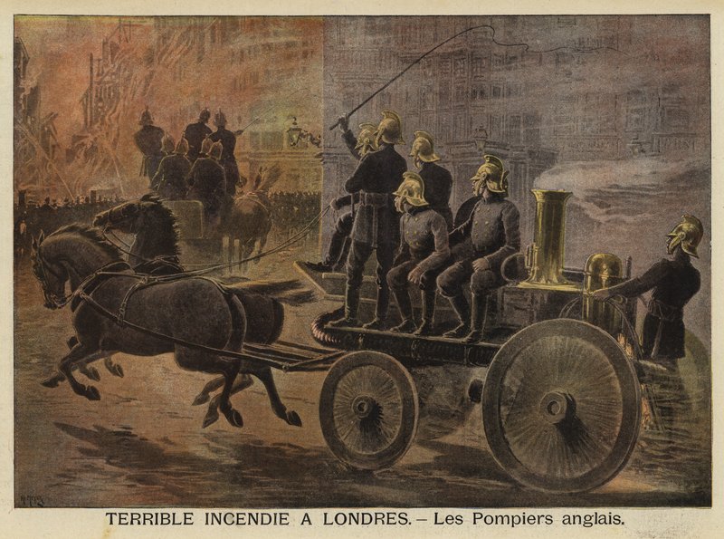 Schreckliches Feuer in London, 1897 von French School