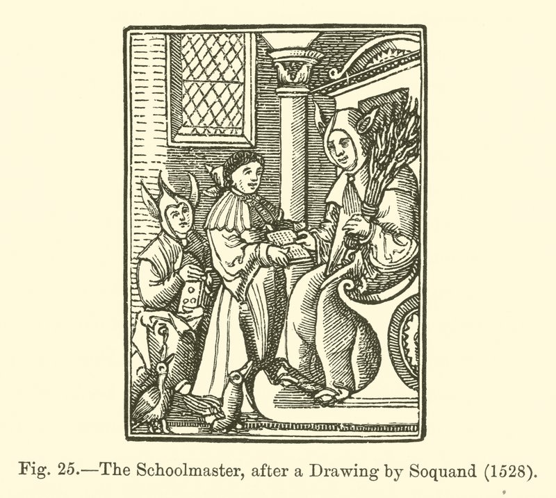 Der Schulmeister (Gravur) von French School