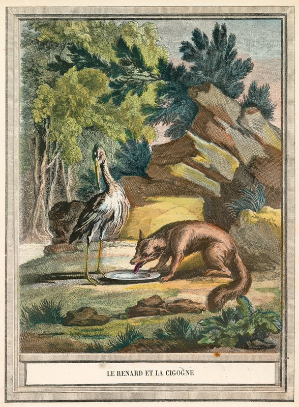 Der Fuchs und der Storch von French School