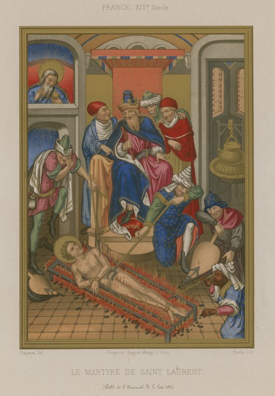 Das Martyrium des heiligen Laurentius von French School