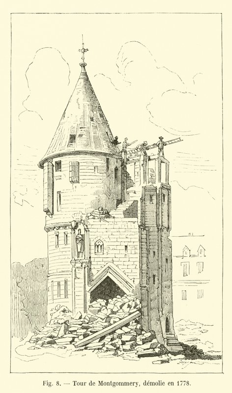 Turm von Montgommery, abgerissen 1778 von French School