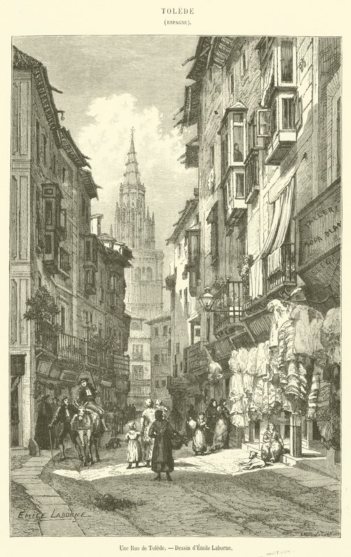 Eine Straße in Toledo von French School