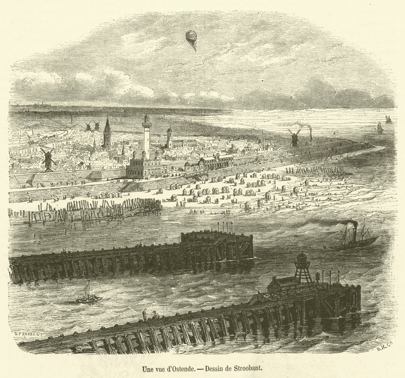 Eine Ansicht von Ostende von French School