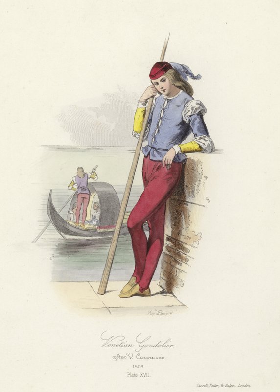 Venezianischer Gondoliere von French School