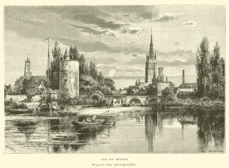 Ansicht von Brügge von French School