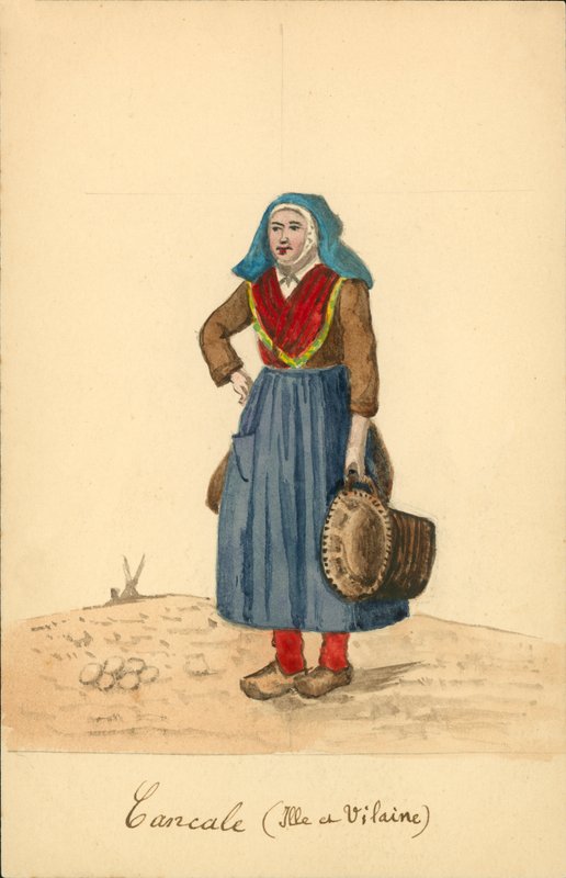 Frauenkostüm von Cancale, Ille-et-Vilaine von French School