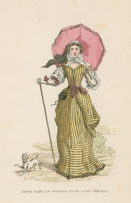 Junge Frau im Sommerkleid, 17. Jahrhundert von French School
