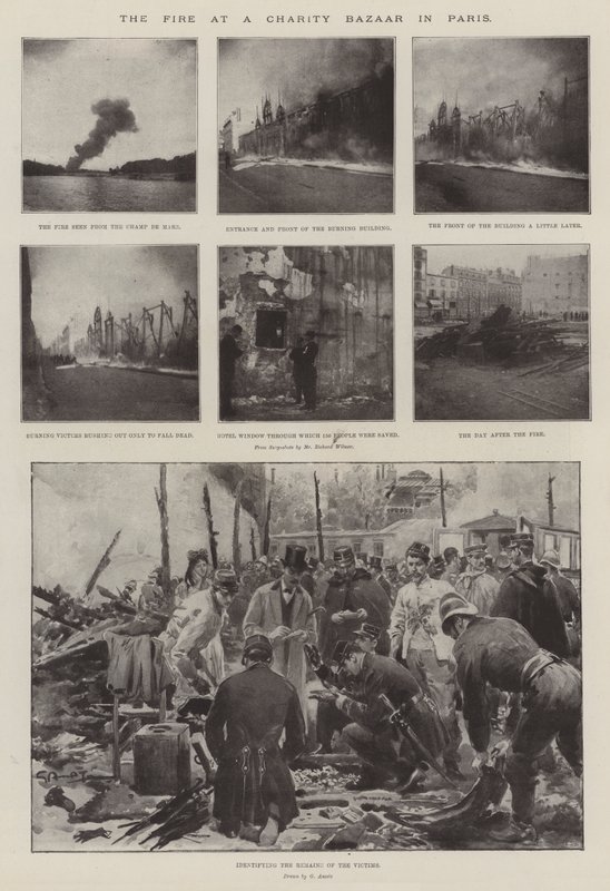 Das Feuer auf einem Wohltätigkeitsbasar in Paris von G.S. Amato