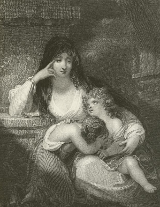Lady Pamela Fitzgerald, die Witwe von Lord Edward Fitzgerald und ihre Kinder von George Romney