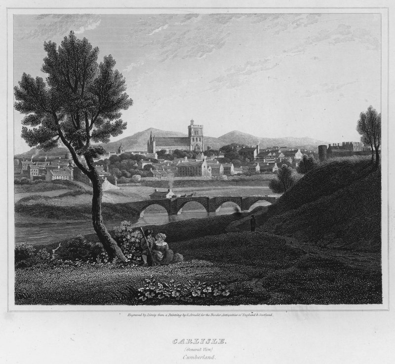 Carlisle, Gesamtansicht, Cumberland (Gravur) von George (after) Arnald