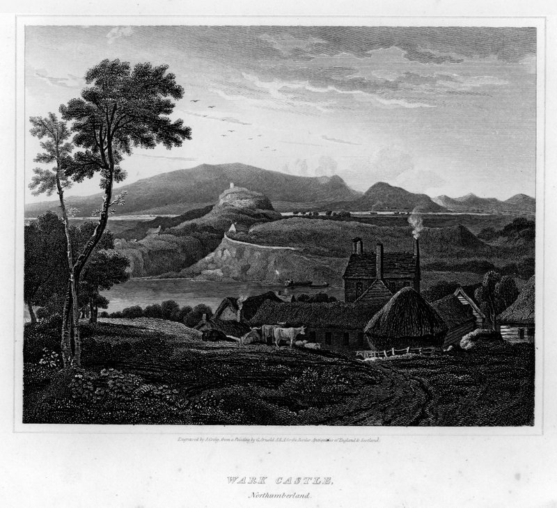Wark Castle, Northumberland von George (after) Arnald