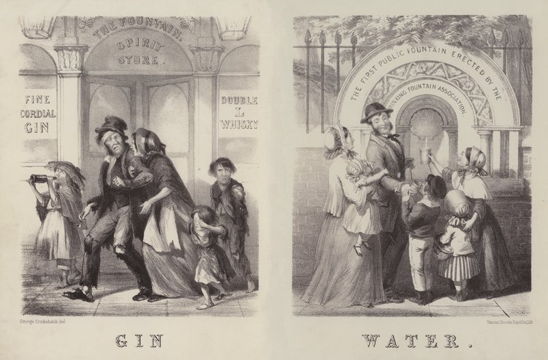 Gin und Wasser von George (after) Cruikshank