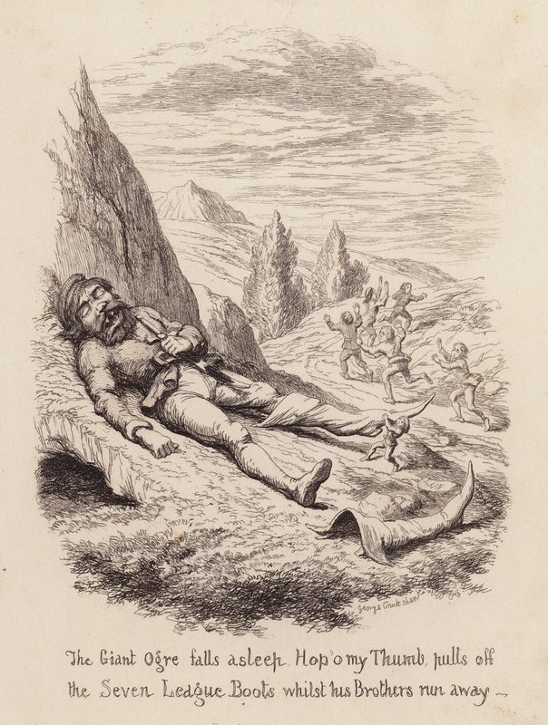 Hop O’ My Thumb (Gravur) von George (after) Cruikshank