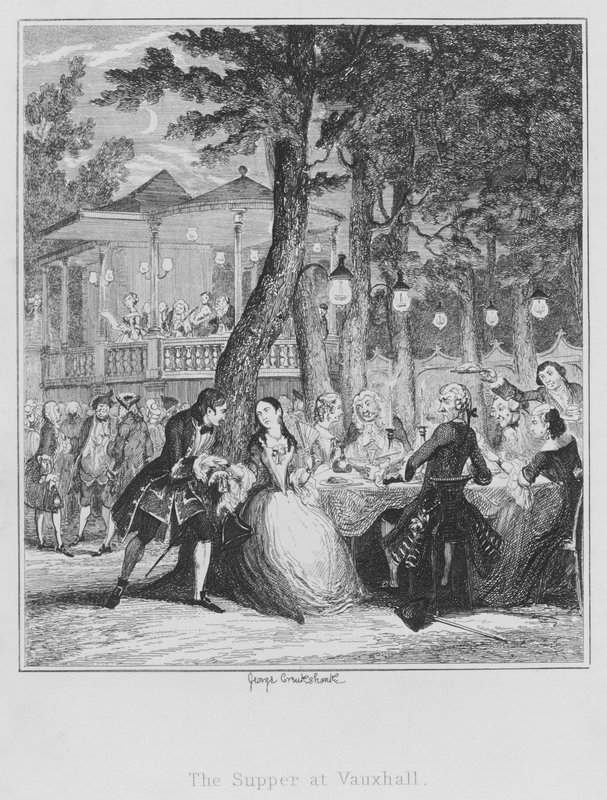 Das Abendessen in Vauxhall von George (after) Cruikshank
