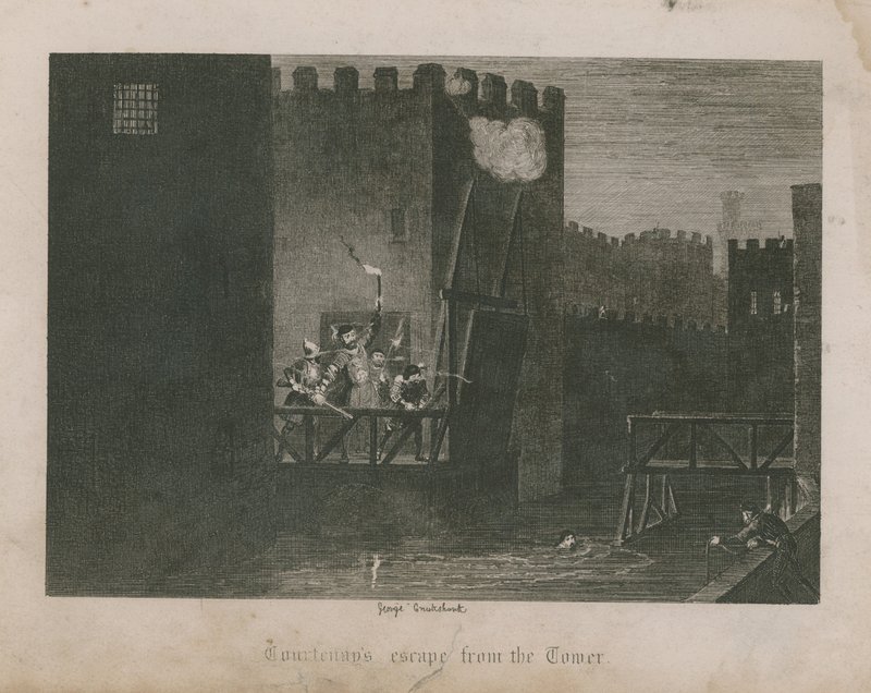 Courtenays Flucht aus dem Tower von George Cruikshank