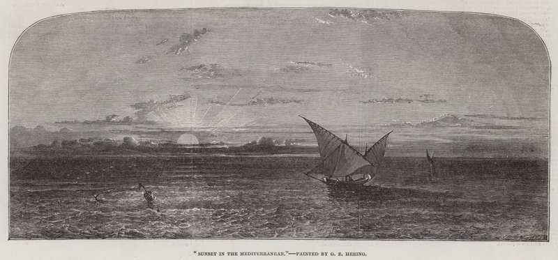 Sonnenuntergang im Mittelmeer von George Edwards Hering