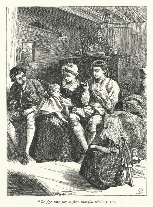 Illustration für The Traveller von George John Pinwell