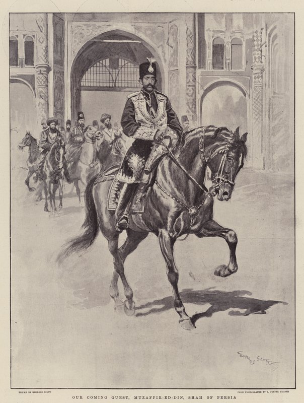 Unser kommender Gast, Muzaffir-ed-Din, Schah von Persien von Georges Bertin Scott