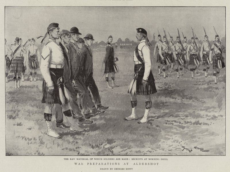 Kriegsvorbereitungen in Aldershot von Georges Bertin Scott
