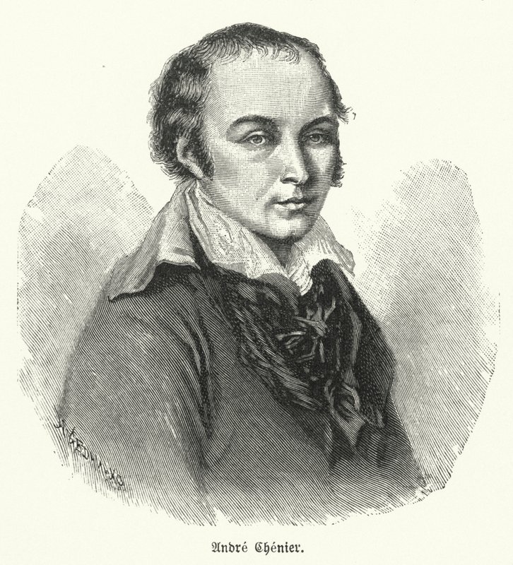 Andre Chenier, französischer Dichter (Lithografie) von German School