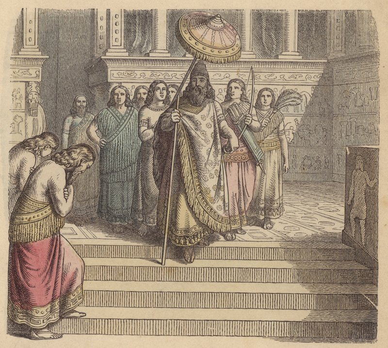 Assyrischer König und sein Gefolge von German School