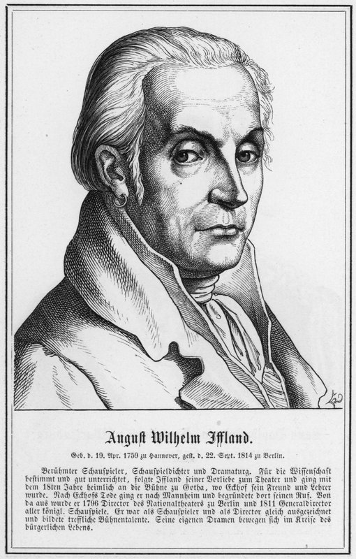 August Wilhelm Iffland (Stich) von German School