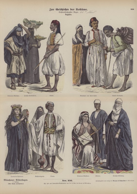 Ägyptische Kostüme von German School