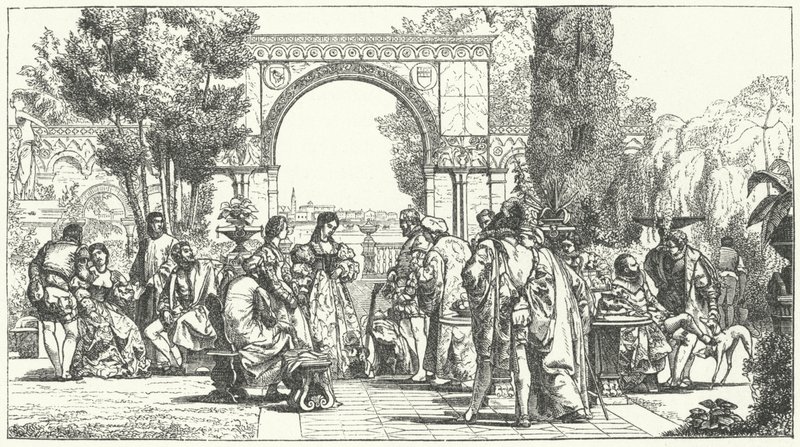 Garten in der Renaissance in Florenz von German School
