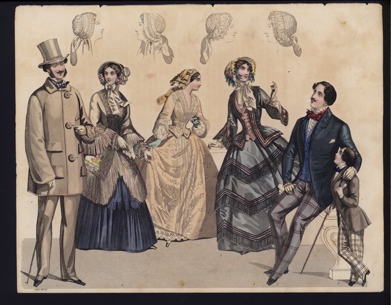 Deutsche Modeplatte, Mitte des 19. Jahrhunderts von German School