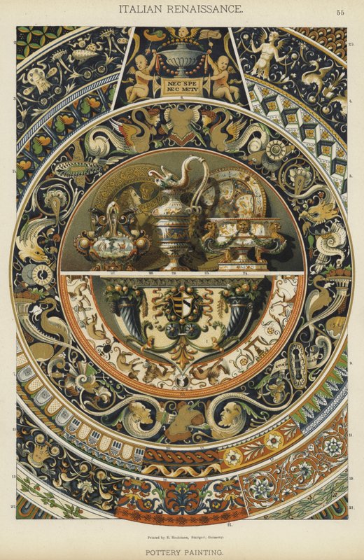 Italienische Renaissance, Keramikmalerei von German School