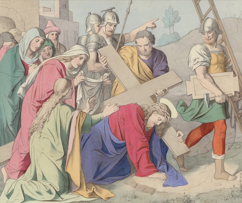 Jesus trägt sein Kreuz von German School