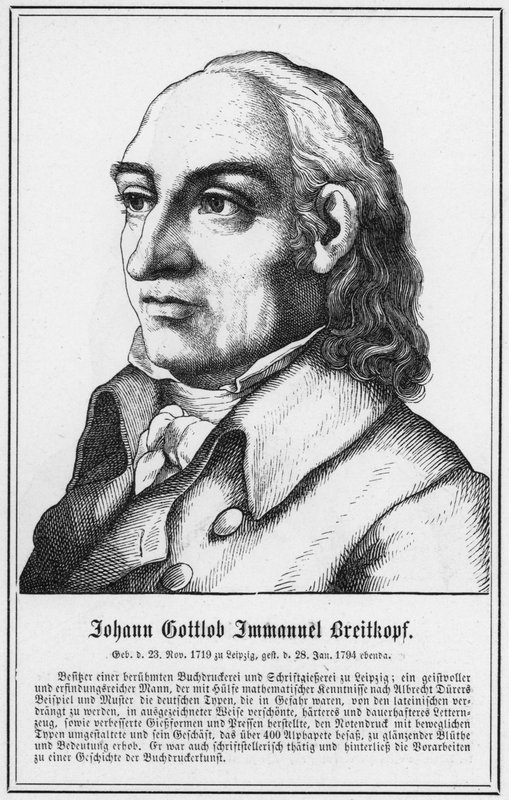 Johann Gottlob Immanuel Breitkopf von German School