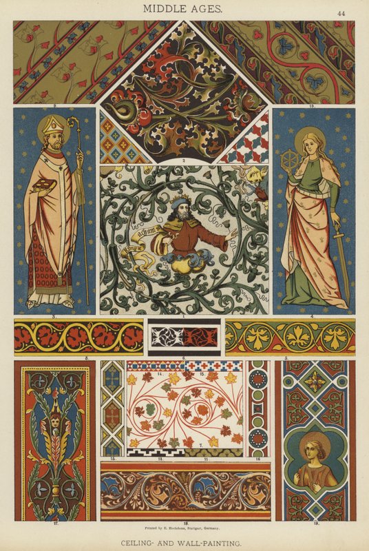 Mittelalter, Decken- und Wandmalerei von German School
