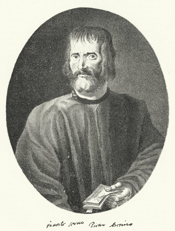 Pietro Aretino, italienischer Dichter und Schriftsteller (Stich) von German School