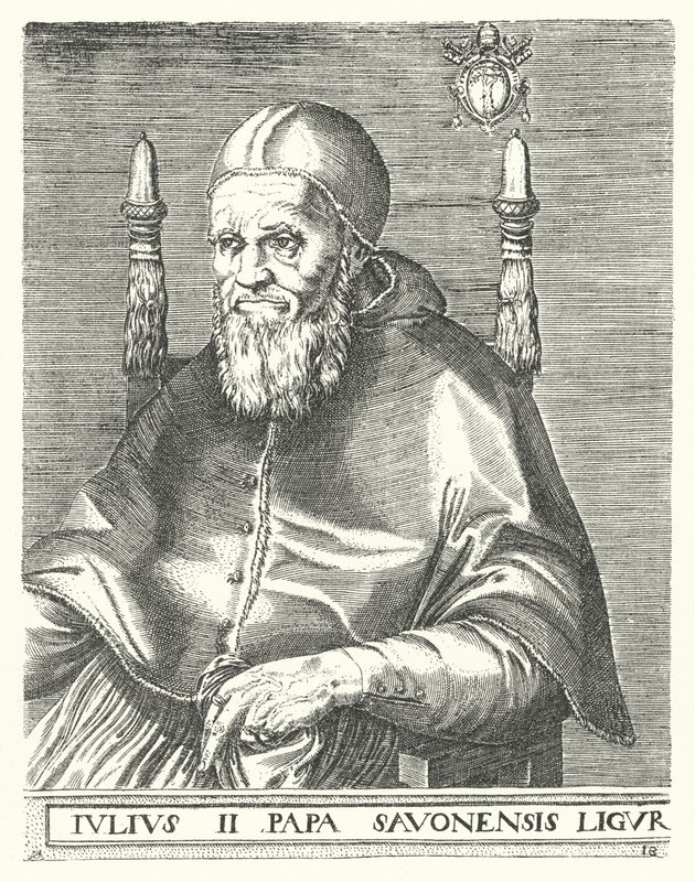 Papst Julius II. (Stich) von German School